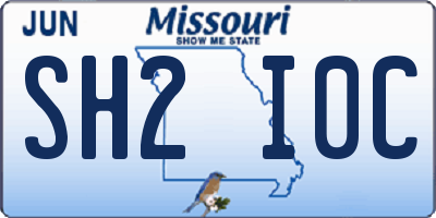 MO license plate SH2I0C