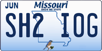 MO license plate SH2I0G