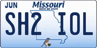 MO license plate SH2I0L