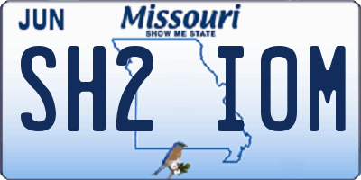 MO license plate SH2I0M