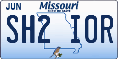 MO license plate SH2I0R