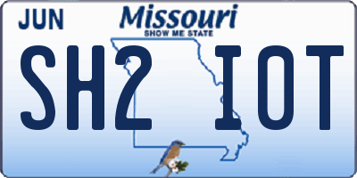 MO license plate SH2I0T