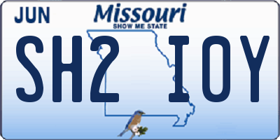 MO license plate SH2I0Y