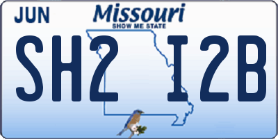 MO license plate SH2I2B