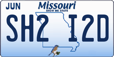 MO license plate SH2I2D