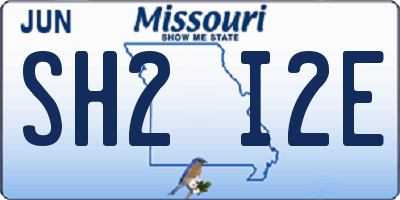 MO license plate SH2I2E