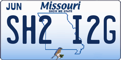 MO license plate SH2I2G