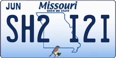 MO license plate SH2I2I