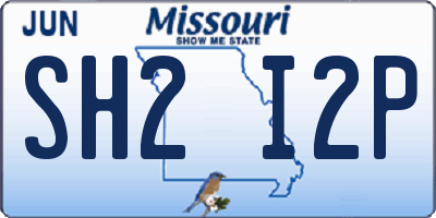 MO license plate SH2I2P