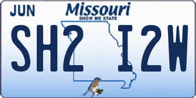 MO license plate SH2I2W