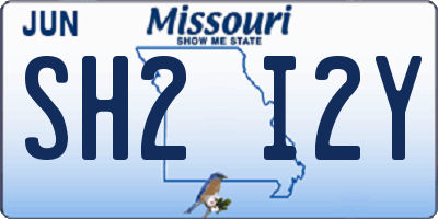 MO license plate SH2I2Y