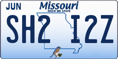 MO license plate SH2I2Z