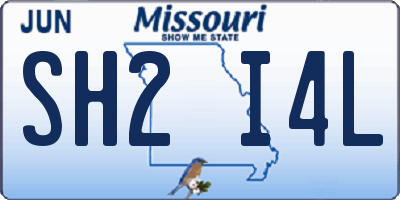 MO license plate SH2I4L
