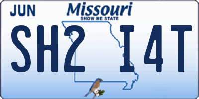 MO license plate SH2I4T