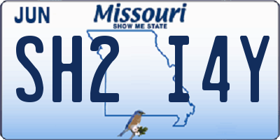 MO license plate SH2I4Y
