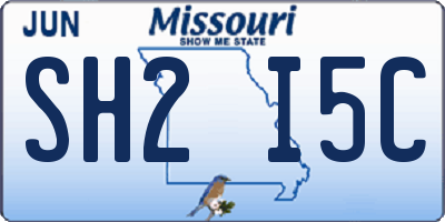 MO license plate SH2I5C