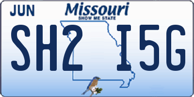 MO license plate SH2I5G