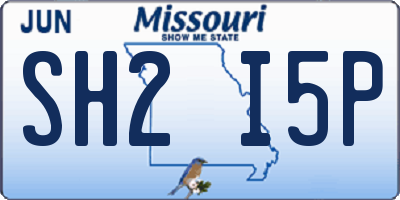 MO license plate SH2I5P