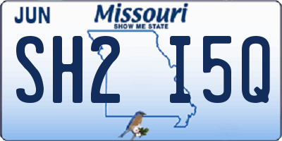 MO license plate SH2I5Q