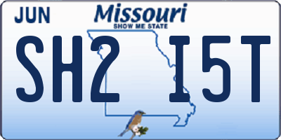 MO license plate SH2I5T