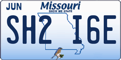 MO license plate SH2I6E