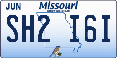 MO license plate SH2I6I