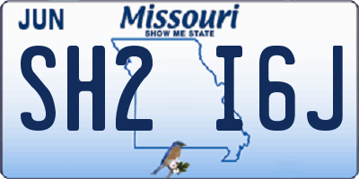 MO license plate SH2I6J