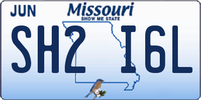 MO license plate SH2I6L