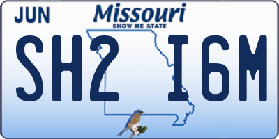 MO license plate SH2I6M