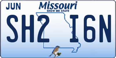 MO license plate SH2I6N