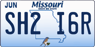 MO license plate SH2I6R
