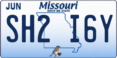 MO license plate SH2I6Y
