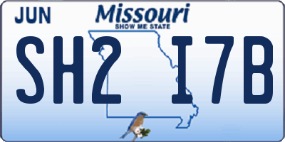 MO license plate SH2I7B