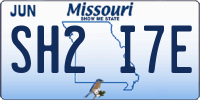 MO license plate SH2I7E