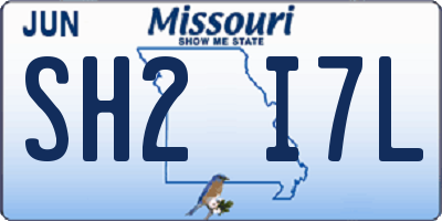 MO license plate SH2I7L