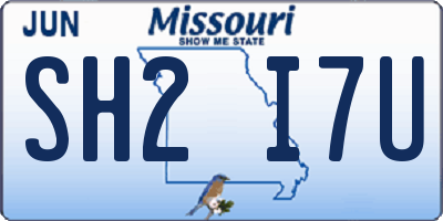 MO license plate SH2I7U