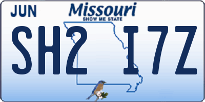 MO license plate SH2I7Z
