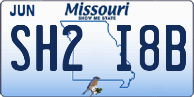 MO license plate SH2I8B