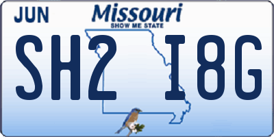 MO license plate SH2I8G