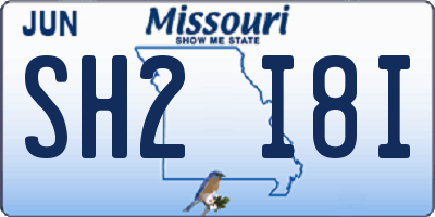 MO license plate SH2I8I
