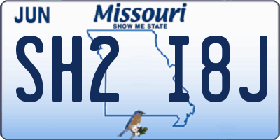 MO license plate SH2I8J