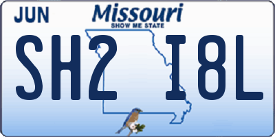 MO license plate SH2I8L