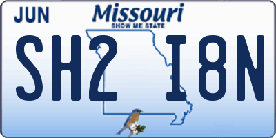 MO license plate SH2I8N