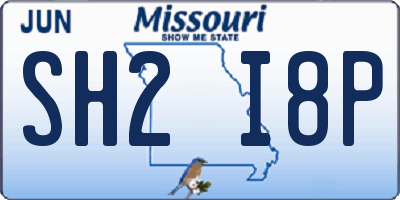 MO license plate SH2I8P