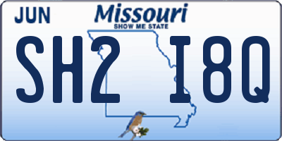 MO license plate SH2I8Q