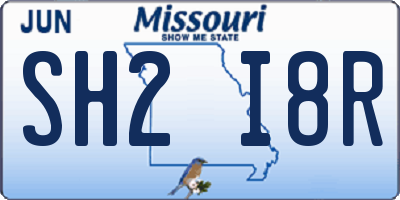 MO license plate SH2I8R