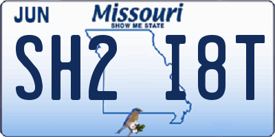 MO license plate SH2I8T