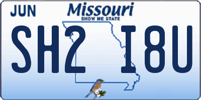 MO license plate SH2I8U