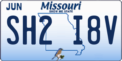 MO license plate SH2I8V