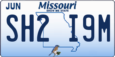 MO license plate SH2I9M
